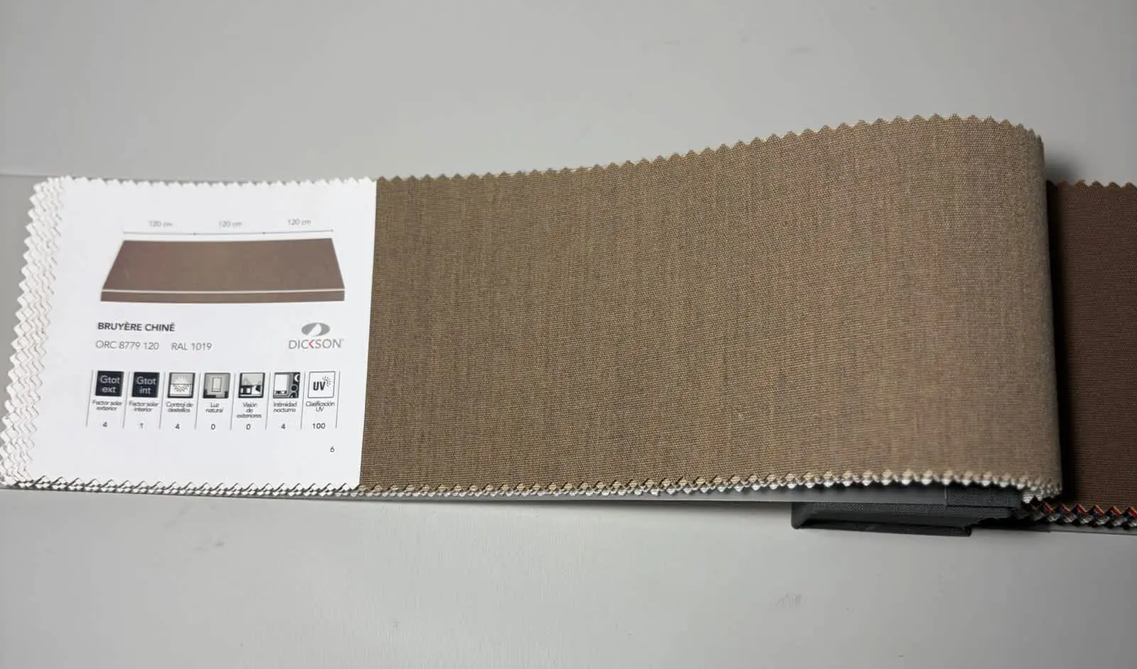 muestra de lona lisa